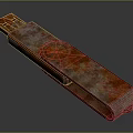 Rusty Metal USB Flash Drive With Corroded Surface And Vintage Appearance 3d model