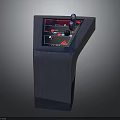 Modern Metal Control Panel With Dual Displays FWD REV Labels Knobs And Buttons