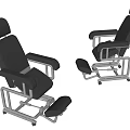 Ergonomic Office Chair With Metal Frame Black Seat Adjustable Backrest And Footrest