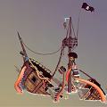 Pirate Themed Playground Equipment With Wooden Ship Octopus Tentacles And Pirate Figure