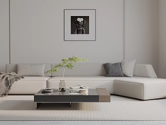 Modern three-seat sofa 3d model