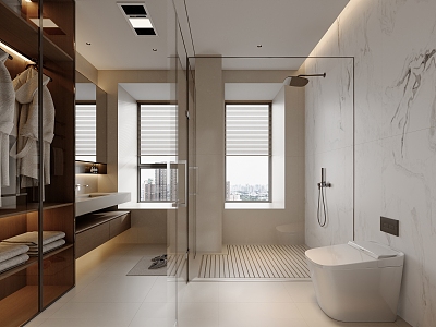 Modern style home bathroom model