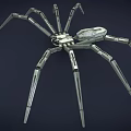 Detailed Mechanical Spider Design With Robotic Legs And Metallic Body Structure 3d model
