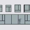 Modern Floor to Ceiling Windows Design With Urban City Skyline And Glass Panels