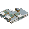 Modern School Building Architectural Design With Glass Facades Central Courtyard And Skylight Roof Structure