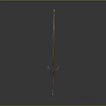 Ancient Metal Sword Weapon With Long Blade And Decorative Hilt Design