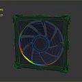 Modern Computer Cooling Fan With RGB Lighting And Black Frame Design 3d model