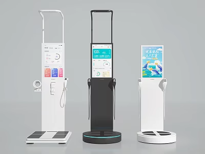 Modern physical examination instrument detector physical examination instrument detection instrument medical equipment height meter 3d model