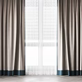 Elegant Modern Curtains With Sheer Panels For Home Window Interior Design 3d model
