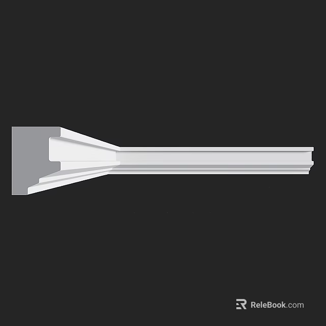 Elegant Gypsum Molding Design For Home Interior Wall And Ceiling Decoration 3d model 
