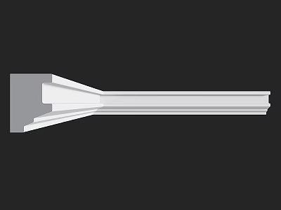 Elegant Gypsum Molding Design For Home Interior Wall And Ceiling Decoration 3d model