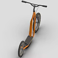 Modern Orange Bicycle With Unique Frame Design And Stylish Black Handlebars 3d model