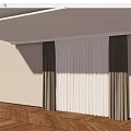 Elegant Layered Curtains With Dark Side Panels And Light Sheer Fabric For Home Decor