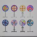 Colorful Commercial Prize Wheels with Various Designs Stands and Mobile Wheels for Events