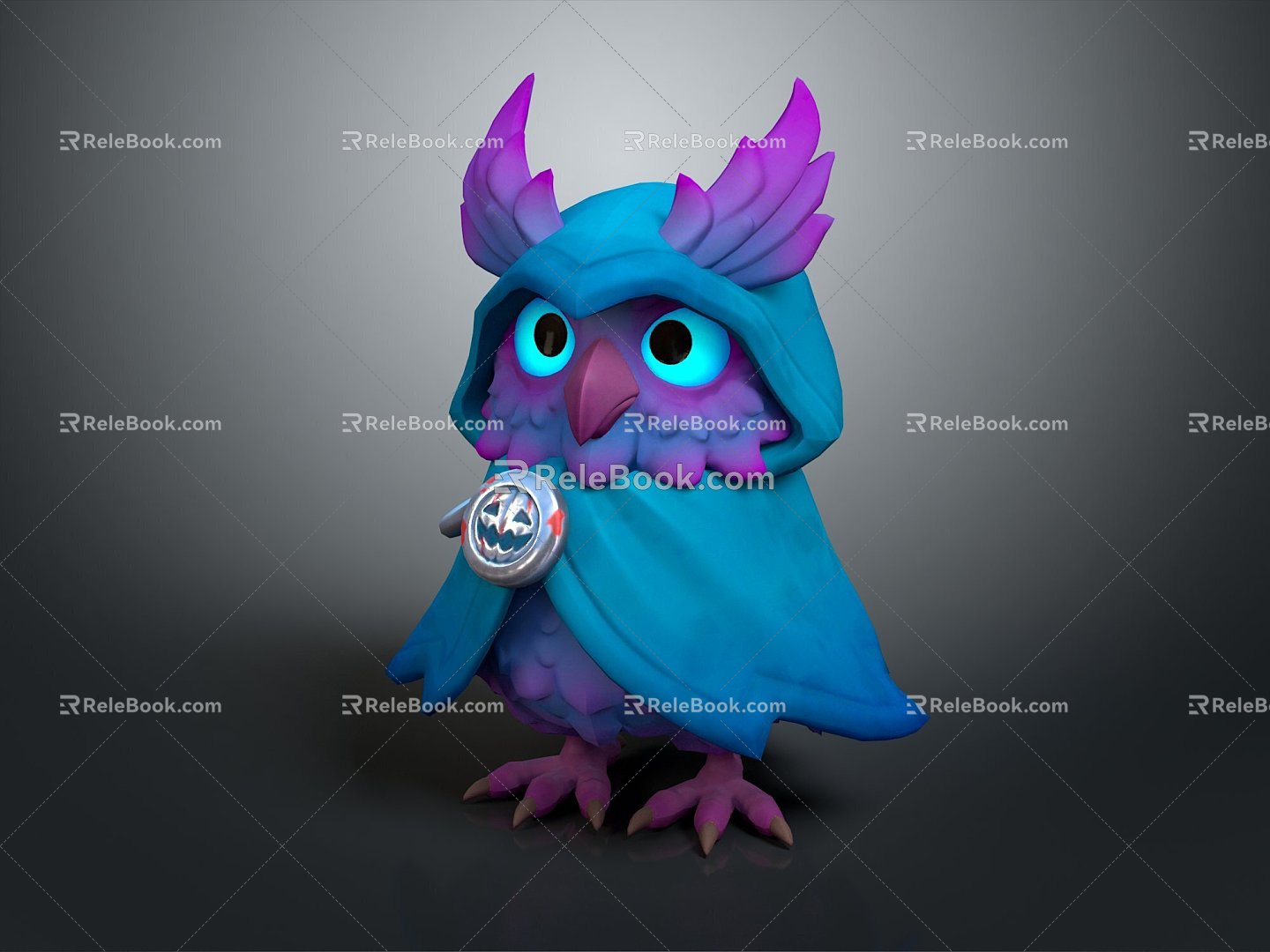 Modern owl grimace owl long-eared owl Wulin owl 3d model