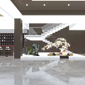 TANIA Tea Shop Interior With Red Decor Wooden Ceiling Counter And Tables