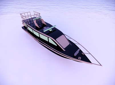 Luxury Yacht Speedboat 3d model