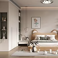 Modern Kids Bedroom With Cat Ear Bed Toys And Decor