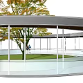 Modern gallery curved gallery 3d model