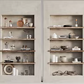 Quiet Ornaments Combination Ornaments Combination Decorative Cabinet 3d model