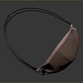 Reusable Brown Face Mask With Pink Trim And Soft Ear Loops For Daily Use