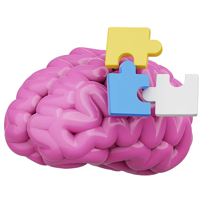 Modern Mind Brain Puzzle Cartoon Mind 3d model
