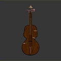 Classic Wooden Violin With Red Tuning Pegs And Polished Surface For Home Use
