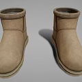Brown Suede Ankle Boots With Round Toe Cushioned Sole And Classic Design