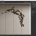 Modern Luxury Wooden Bird Shaped Wall Decor On Textured Wall Surface