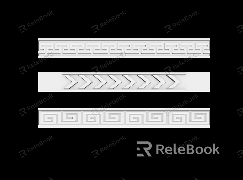 New Chinese Waist Line Back Pattern Construction Back Pattern Carving model