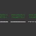 Palmette Decorative Components With Varied Textured Patterns And Design Styles