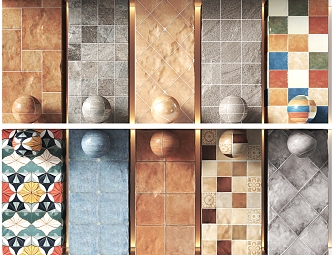 American Antique Tile Floor Tile Wall Tile 3d model