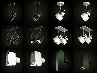 Modern Chandeliers In Various Designs Colors And Styles For Home Lighting 3d model
