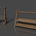 Wooden Shelving Units With Two Different Open Designs For Home Storage Use