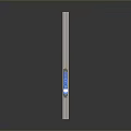 Detailed Blue Train Model Moving on Straight White Track with Dark Background