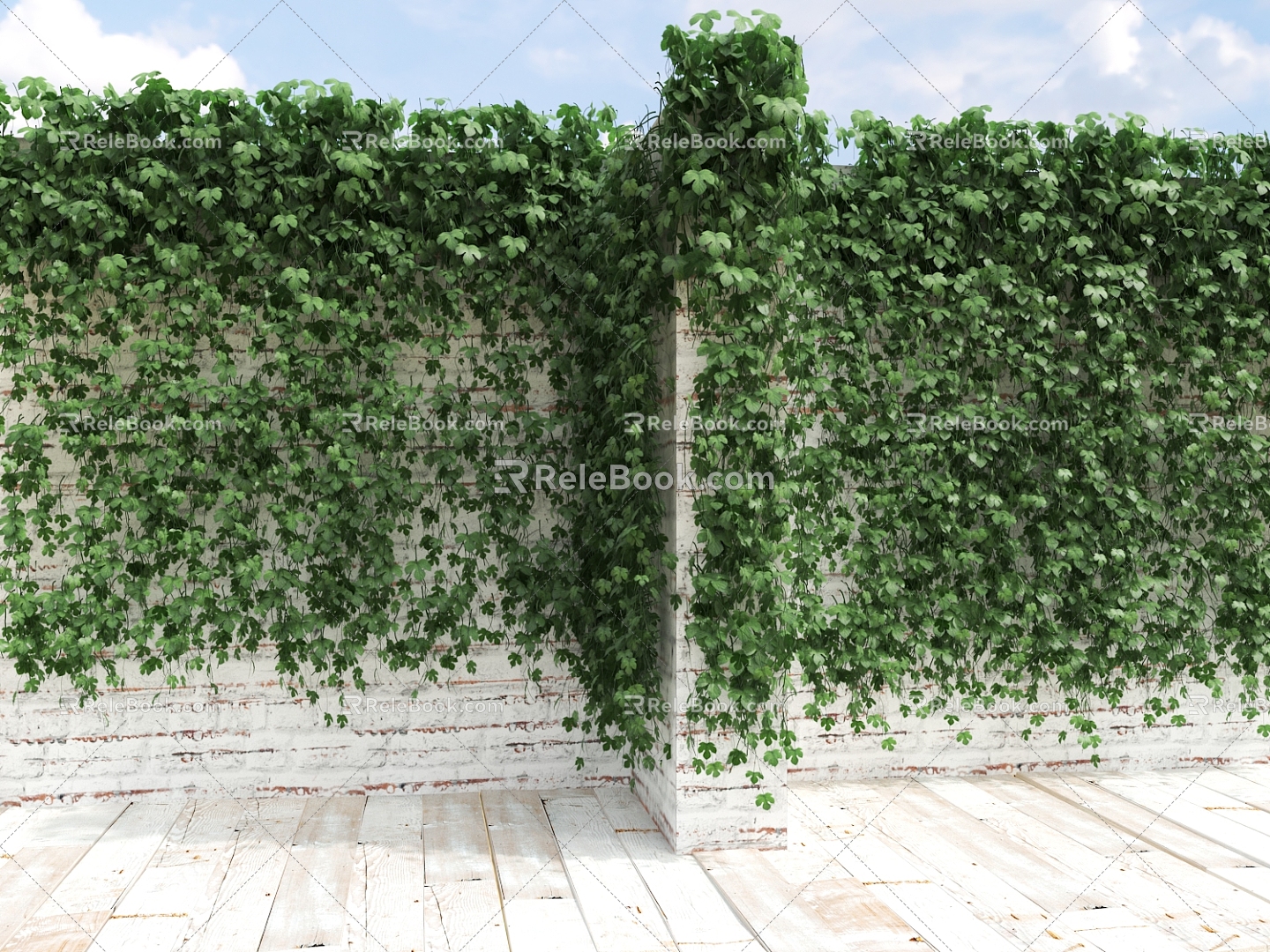 Modern Vine Wall Vine Green Plant 3d model