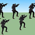 Characters Special Forces 3d model