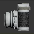 Vintage Electronic Camera Super Fexette Model With Silver Body And Black Leather