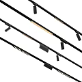 Modern Black Linear LED Grille Lights For Commercial Office Ceiling Lighting