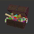 Cartoon Chest Treasure Chest Treasure Chest Jewelry Chest Cashbox Wooden Chest Game Chest Treasure Chest Pirate Chest 3d model