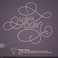 Artistic Neon Lamp Lighting Combination With Curved Lettering Design For Home Decor