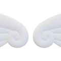 Elegant White Wing Shaped Plate Decoration For Tabletop 3d model