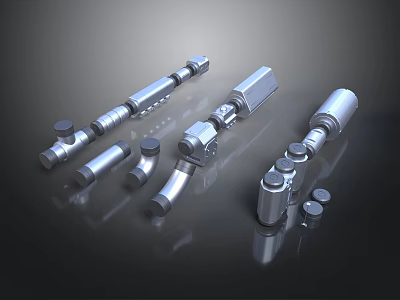 Other Precision Metal Mechanical Parts In Various Shapes And Sizes For Industrial Use 3d model