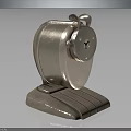 Vintage Metallic Pencil Sharpener With Manual Operation Stable Base And Classic Metal Body Design