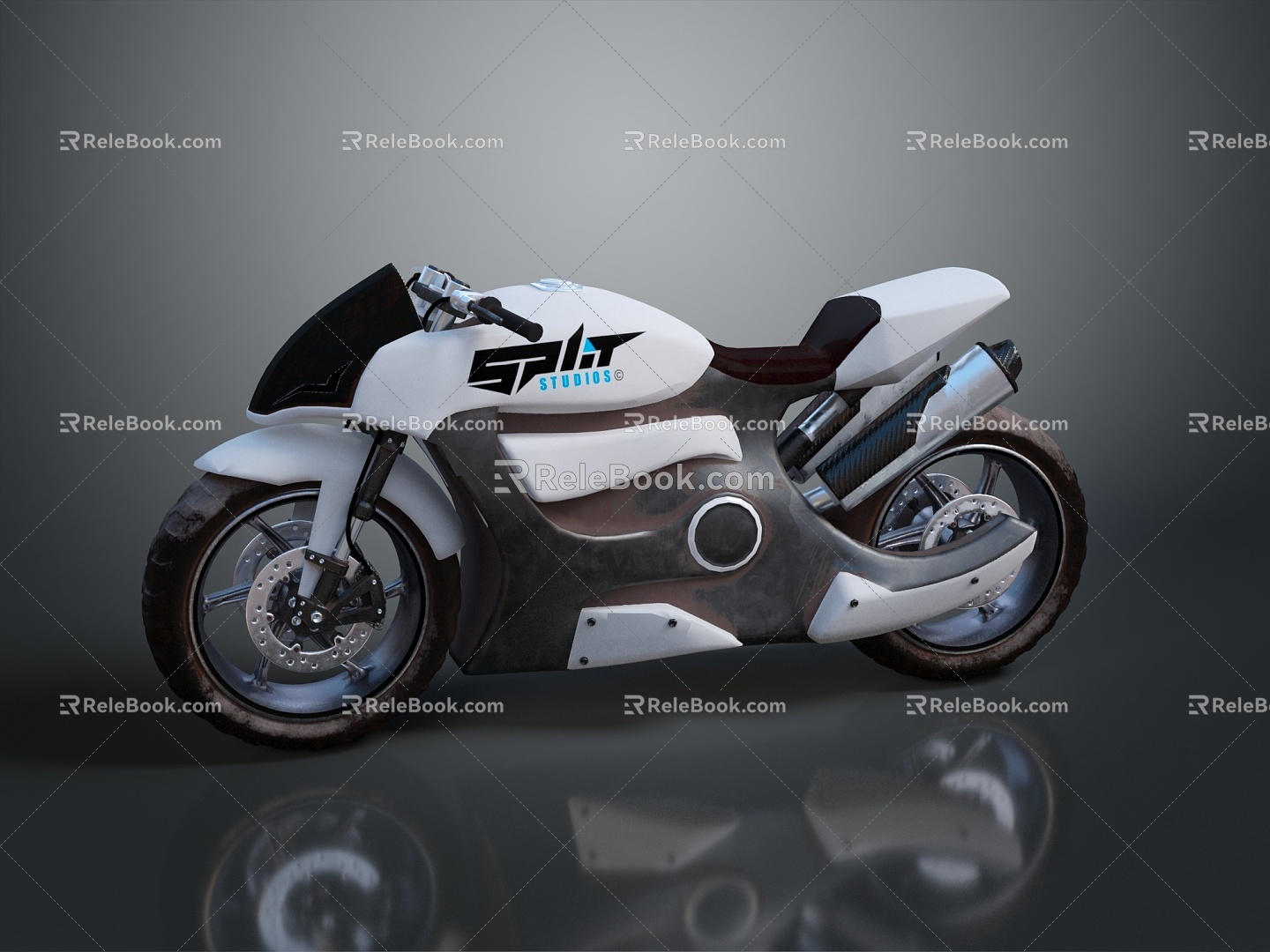 Motorcycle Two-wheeled Motorcycle Cross-country Motorcycle Road Race Motorcycle Motor Vehicle Transport 3d model