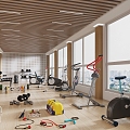 Modern Gym Fitness Equipment 3d model