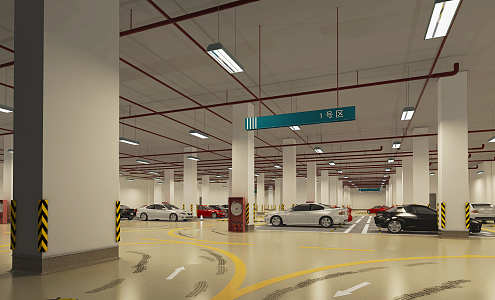 Modern Parking 3d model