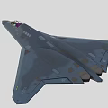 Modern Stealth Fighter Jet In Gray Camouflage With Aerodynamic Shape And Cockpit