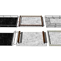 Decorative Home Living Trays With Marble Wooden And Metal Frame Designs