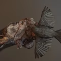 Modern sparrow tree root 3d model